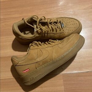 SUPREME x NIKE Air Force 1 Low Wheat 2021 Men's 9.5